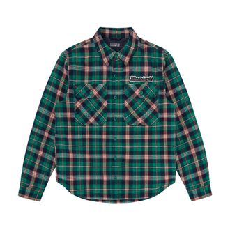 Billionaire Boys Club Gewatteerd Geruit Overhemd - Heren - Zomerjassen - Groen - XS - Katoen - Jassen