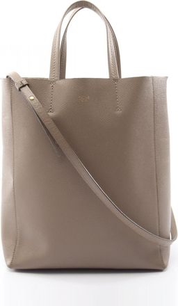 Celine Beige Leather Handbag Tote Bag (Pre-Owned)