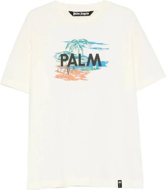 Palm Angels Hombre, Camisetas, Blanco, Talla: 2XL