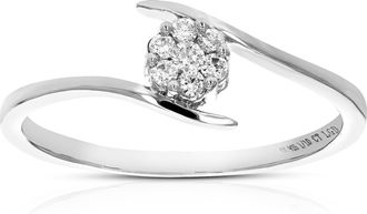 Vir Jewels 1/10 cttw Lab Grown Diamond Ring in Sterling Silver For Women