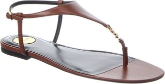 Saint Laurent Cassandre Leather Sandal
