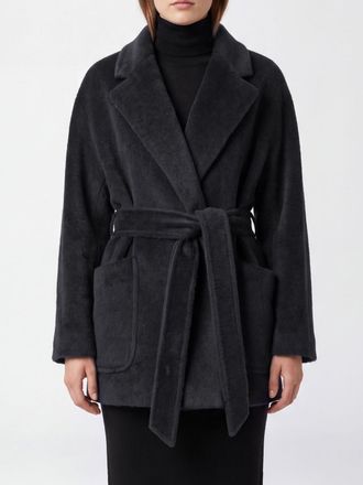 Tagliatore Cappotto a vestaglia corto in lana di alpaca con cintura