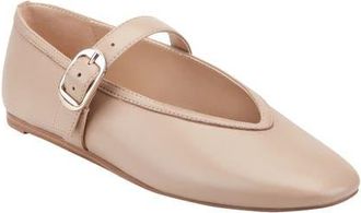 Marc Fisher Godea Mary Jane Flat in Light Natural at Nordstrom, Size 9.5