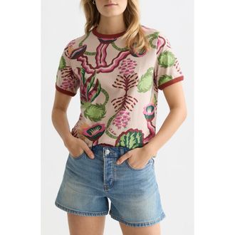 Scotch & Soda Print Knit Top in Desert Floral Canyon Clay at Nordstrom, Size X-Small