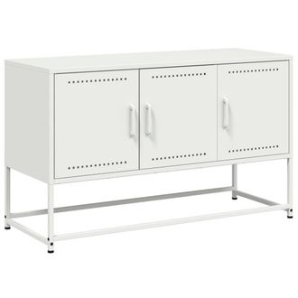 Berkfield Home TV Cabinet White 100.5x39x60.5 cm Steel