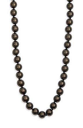Kenneth Jay Lane Faux Pearl Necklace in Dark Gray Pearl at Nordstrom Rack