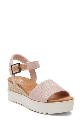 Toms Diana Platform Wedge Sandal in Pastel Pink at Nordstrom Rack, Size 7