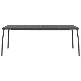 Berkfield Home Garden Table Anthracite 200x100x72 cm Steel Mesh in Charcoal | Size: 200 x 100 x 72 cm