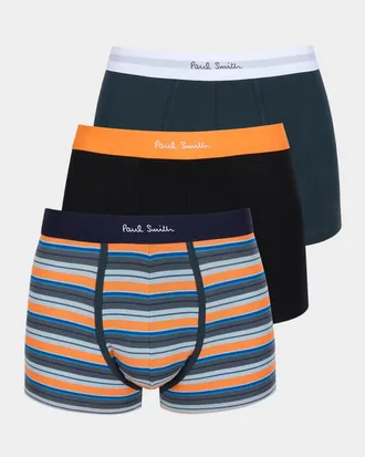 Paul Smith Men & apos;s Solid Stripe Mix 3-Pack Boxer Briefs