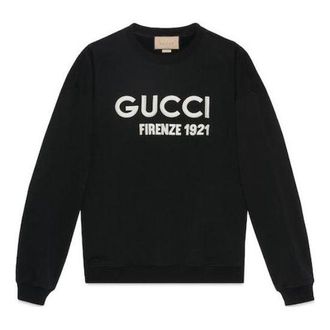 Gucci (WMNS) Gucci Cotton Sweatshirt with Embroidery Black 756354-XJF0S-1043