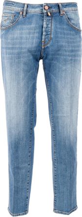 Jacob Cohen Light Blue Scott Cropped Jeans