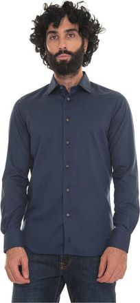 Carrel Overhemd - Heren - Casual Overhemden - Blauw - 2XS - Katoen - Overhemden
