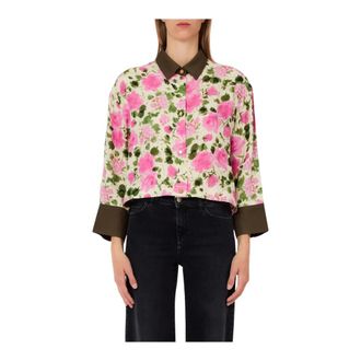 Liu Jo Dames, Blouses & Shirts, Roze, Maat: S Viscose