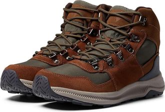 Deer Stags Peak Boots Mens Chestnut Green Faux Suede Ankle Hiking ZPO3896