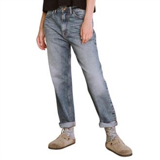 The Great. Womens The Slouch Straight Jean In Blue