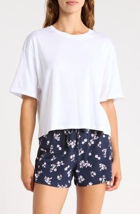 Abound Cotton Blend Sleep T-Shirt in White at Nordstrom Rack, Size X-Large