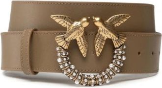 Pinko Love Jewel Hips Simply Riem - Dames - Riemen - Bruin - M - Leer - Accessoires