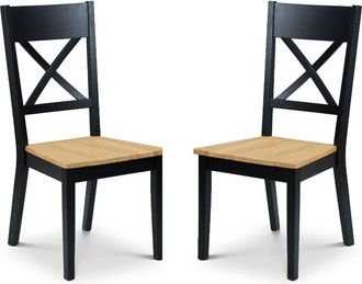 Julian Bowen Hockley Dining Chairs Set Of 2- Black/Oak - Julian Bowen | TJ Hughes Oak