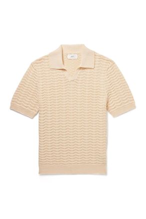 Mr P. Pointelle-Knit Organic Cotton Polo Shirt
