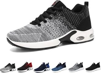 Generic Orthopedic Bowling Shoes for Men - Right-Handed Wide Width Sneakers for Comfort and Performance(Black+Gray Cushioned Soles,10.5)