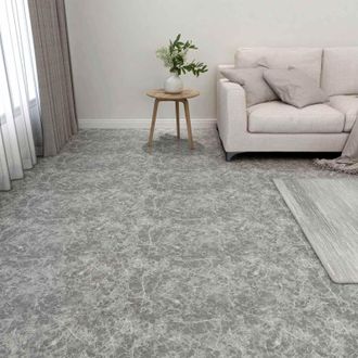 vidaXL Vidaxl Tavole Per Pavimenti Grigio 5,11 M&sup2; 55 Pz Pvc