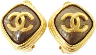 Chanel Logo Cc -Plated _Plated Earrings Jewelry (Pre-Owned)