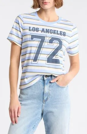 Vinyl Icons 72 Striped Graphic T-Shirt in Light Blue at Nordstrom Rack, Size X-Small
