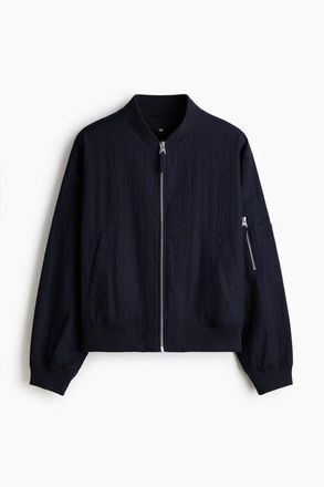 H&M Bomber Jacket in Navy Blue at Nordstrom, Size Xxx-Large