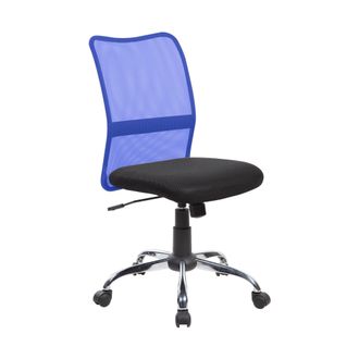 Serena Serena - Silla De Oficina Bomaderry, Silla De Trabajo De Malla, Asiento De Oficina Ergon&oacute;mico, Cm 57x46h90/100, Negro Y Azul