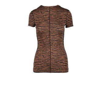 Proenza Schouler Tops, Dames, Bruin, XS, Rayon, Elastische Rayon Spandex T-shirt