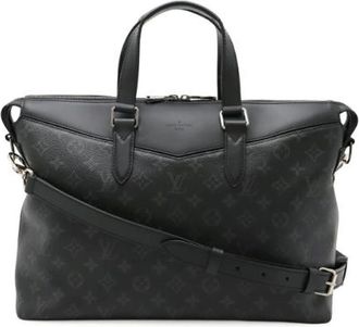 Louis Vuitton Pre-owned Tote Bags, female, Black, Size: ONE SIZE Pre-owned Canvas briefcases