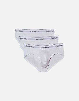 Calvin Klein Mens 3-Pack Icon Cotton Stretch Mens Briefs, White - Size: 35/34/32