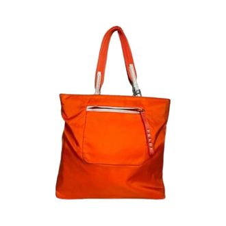 Prada Pre-owned Tote Bags, female, Orange, Size: ONE SIZE Pre-owned Tote Bag