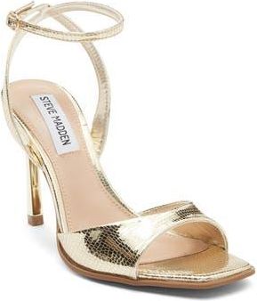 Steve Madden Presten Ankle Strap Sandal in Gold Lizard at Nordstrom Rack, Size 7.5