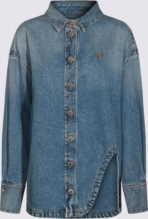 The Attico Shirts Blue And Green-Donna