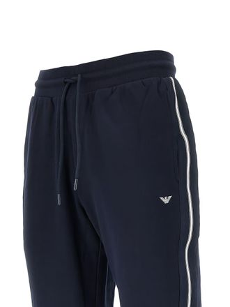 Emporio Armani Striped Side Tape Joggers - Navy