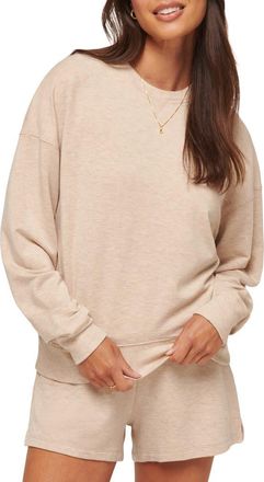Travis Mathew Cloud Sweatshirt in Heather Natural at Nordstrom, Size Xx-Large