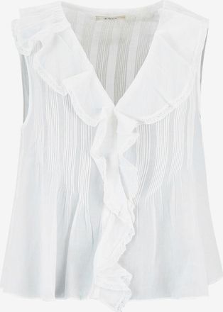 D&ocirc;en &Auml;rmelloses Top aus Baumwollvoile Hilda