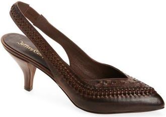 Jeffrey Campbell Madre Slingback Pointed Toe Pump in Brown Ruboff at Nordstrom, Size 7.5