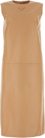 Prada Huidroze Nappa Leren Jurk