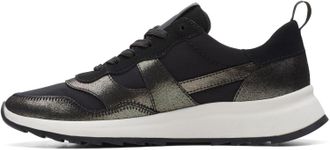 Clarks Womens Dash Lite Jazz Sneaker, Black Comb, 7.5 UK