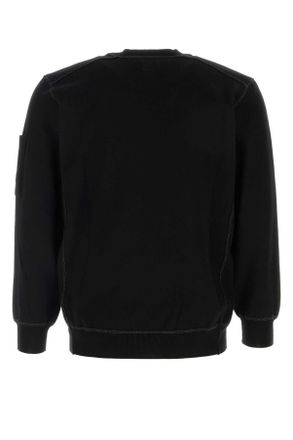 C.P. Company Mens Black Cotton Sweater Exterior: Maglieria