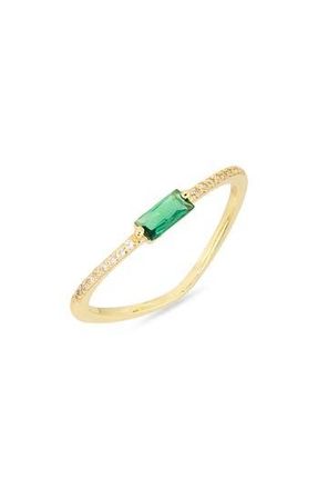 Argento Vivo Cubic Zirconia Stacking Ring in Gold at Nordstrom Rack, Size 9