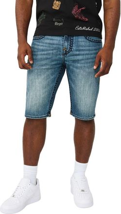 True Religion Rocco Super T Denim Shorts in Forest Denim Dark Wash at Nordstrom, Size 38