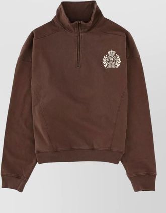 Sporty & Rich high neck knitwear with ribbed cuffs and hem