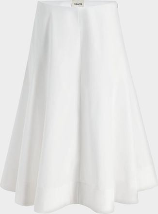 Khaite Artin Flare Midi Skirt