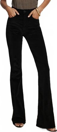 Veronica Beard Beverly Velvet Flare Pant In Black