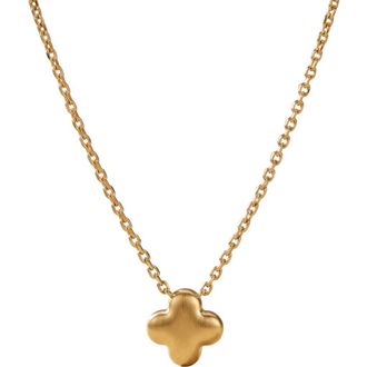 Argento Vivo Puffy Clover Necklace in Gold at Nordstrom