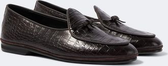 Rubinacci Marfy croc-effect leather loafers