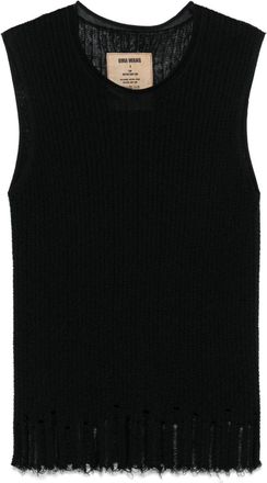 Uma Wang ribbed-knit top - Black